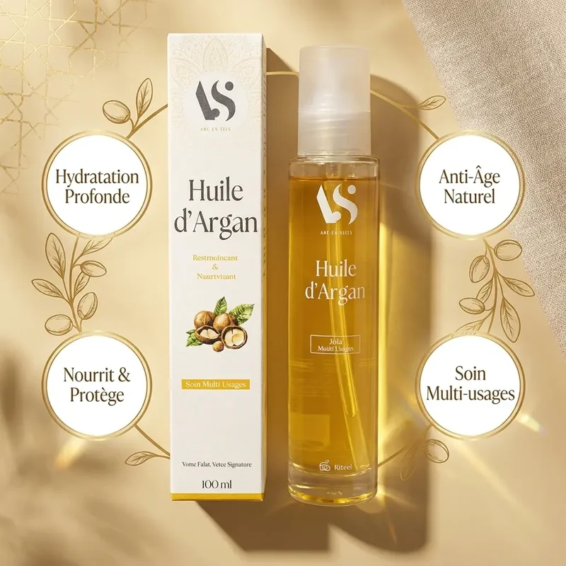 Huile d’Argan Bio Soin Multi-usages - 100 ml - Arc en Sels