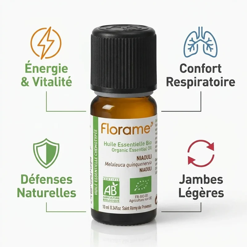 Huile essentielle de Niaouli Bio - 10 ml - Florame