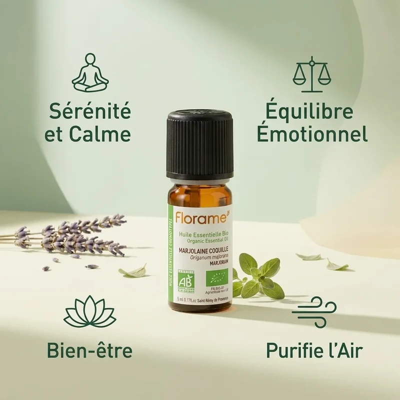 Huile Essentielle de Marjolaine à Coquille Bio - 5 ml - Florame