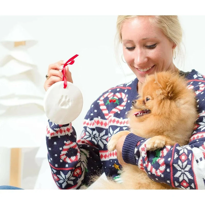 Suspension empreinte de patte plâtre pour chien ou chat