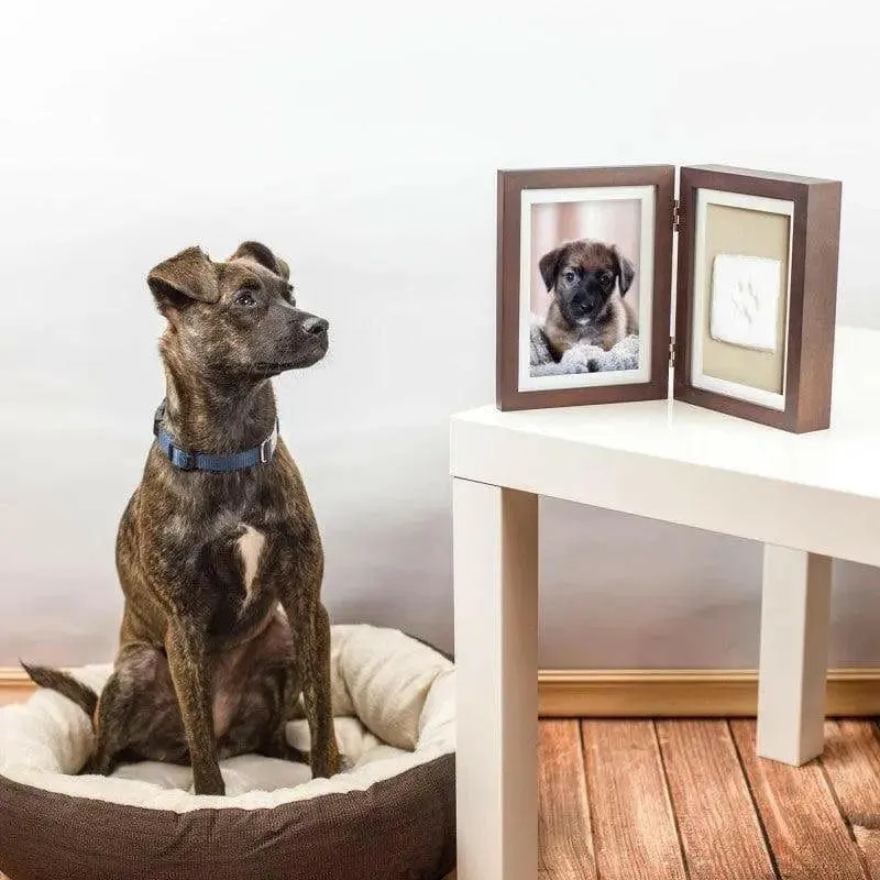 Double Cadre Photo & Empreinte de Patte. Pour Chien ou Chat.