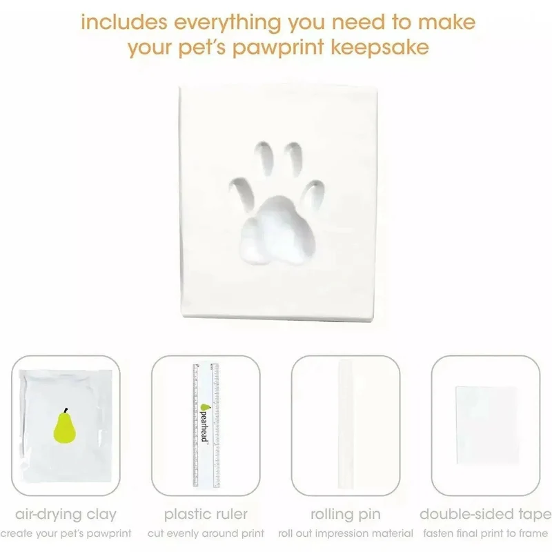 Double Cadre Photo & Empreinte de Patte. Pour Chien ou Chat.