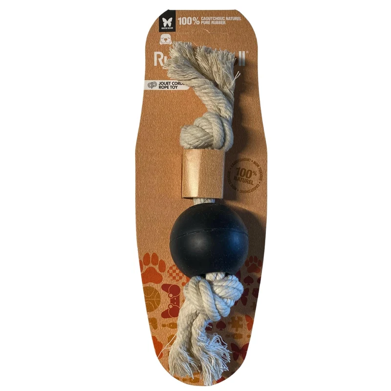 Rubb'n'rope corde balle pour chiots ou petits chiens