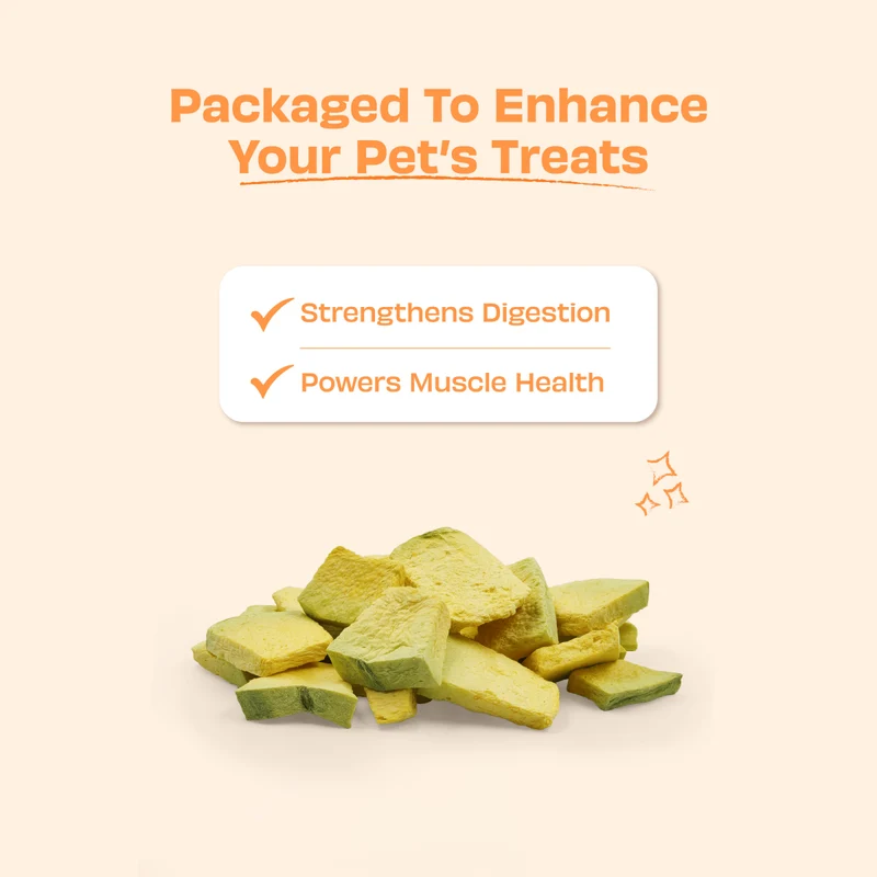 Friandises naturelles à la citrouille lyophilisée pour chiens