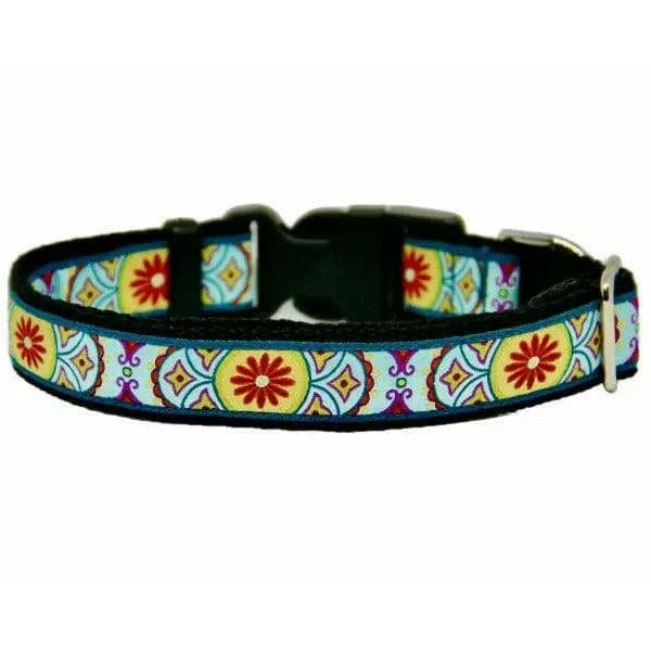 Ensemble collier et laisse pour chien Fleurs