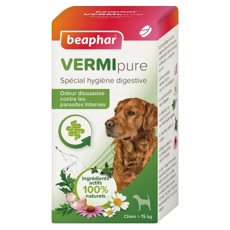 Vermipure purge aux plantes chien plus de 15 kg
