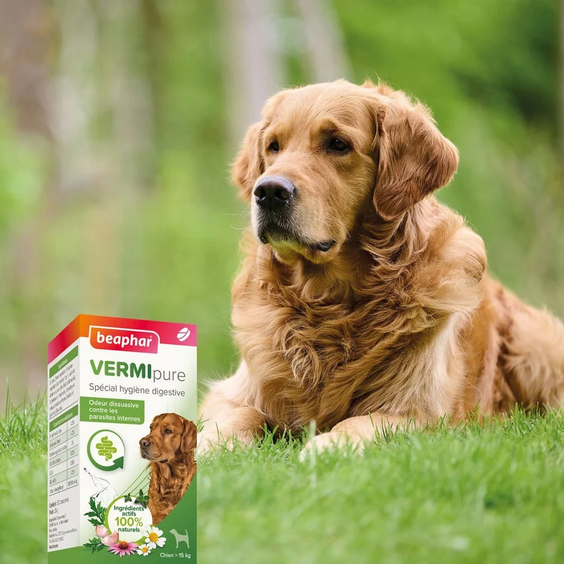 Vermipure purge aux plantes chien plus de 15 kg