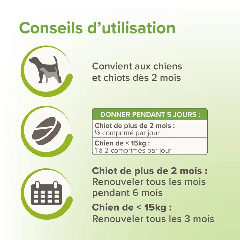 Vermipure, Comprimés pour chiot et petit chien < 15kg