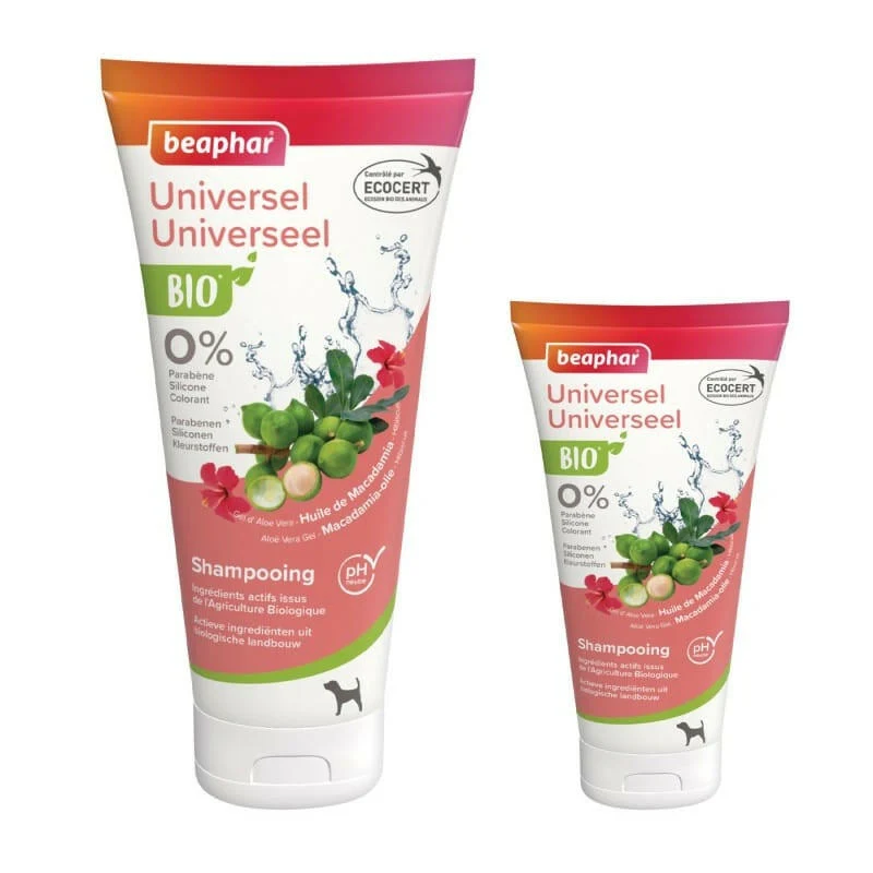 Shampooing naturel pour chien, d’Aloe Vera Bio, d’huile de Macadamia Bio BEAPHAR