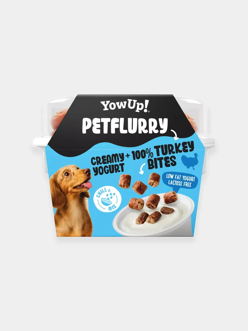 Yaourt pour chien avec topping à la Dinde 🦃 - Pet Flurry de Yow Up !