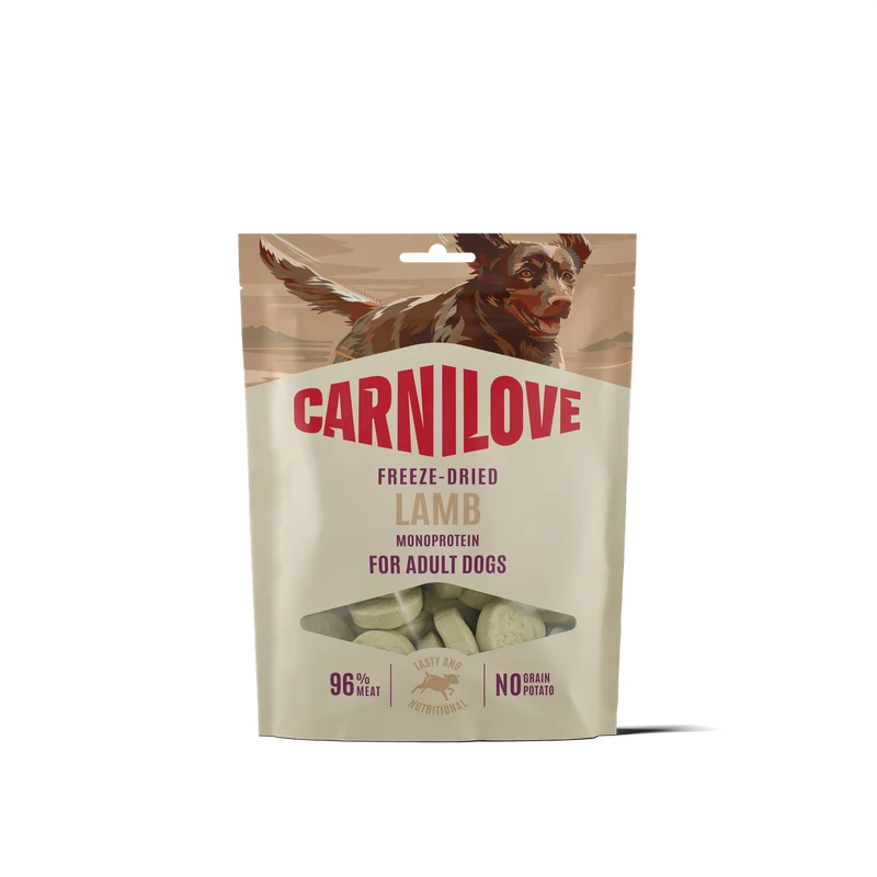 CARNILOVE Freeze Dried Snack Adult Friandises Lyophilisées Chien Agneau 60 g