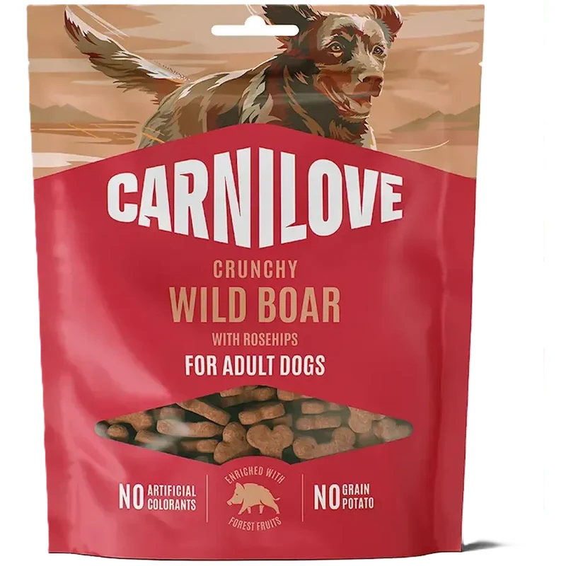 CARNILOVE Crunchy Snack Adult Friandises Croquantes Chien Sanglier & Églantier 200 g