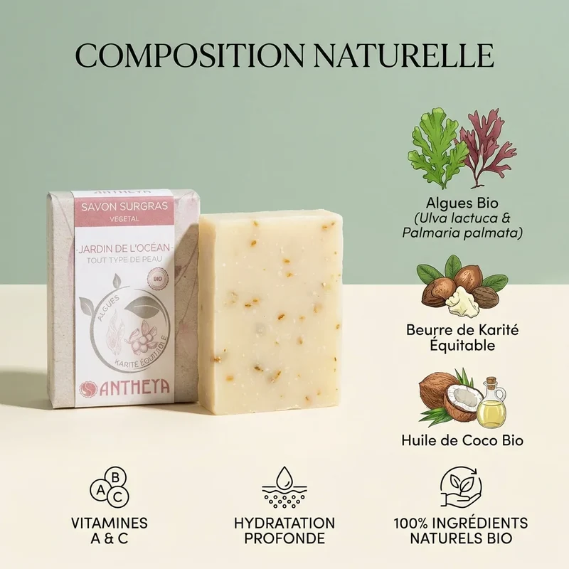 Savon solide aux algues - Peaux Matures - 100 g - Antheya