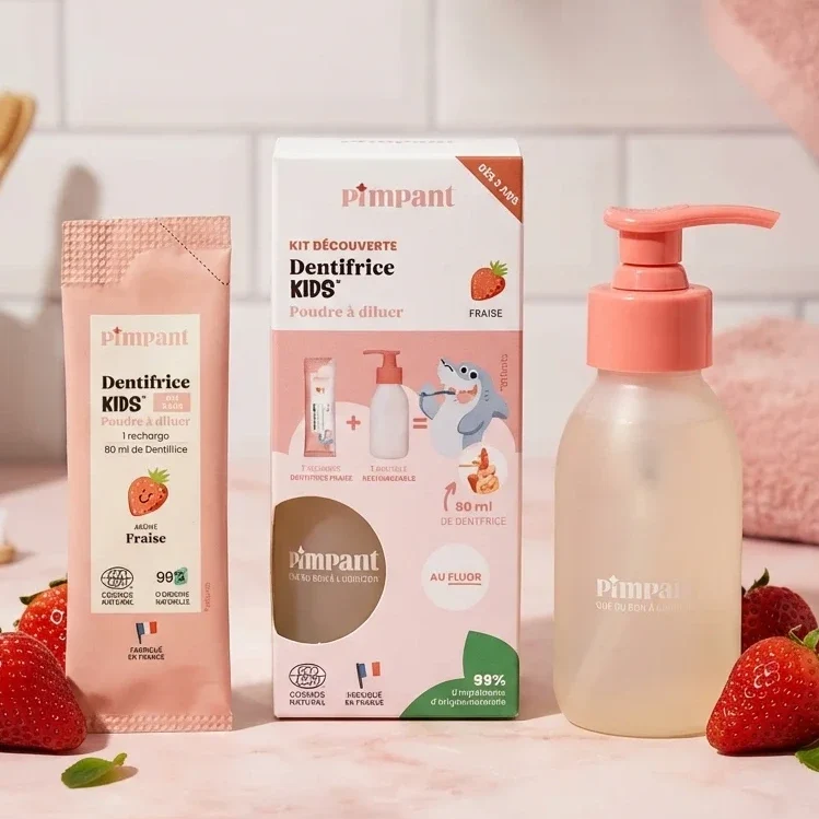 Kit Découverte Dentifrice Kids - Fraise - Pimpant