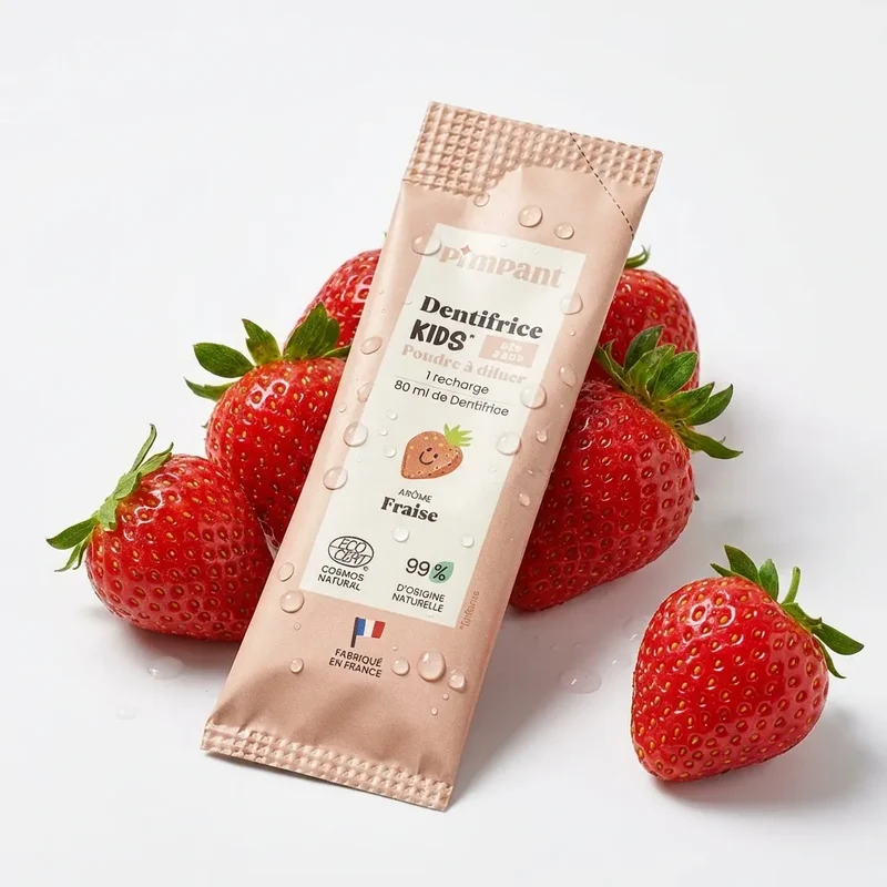 Dentifrice Fraise Kids en Poudre à Diluer - 8 g - Pimpant