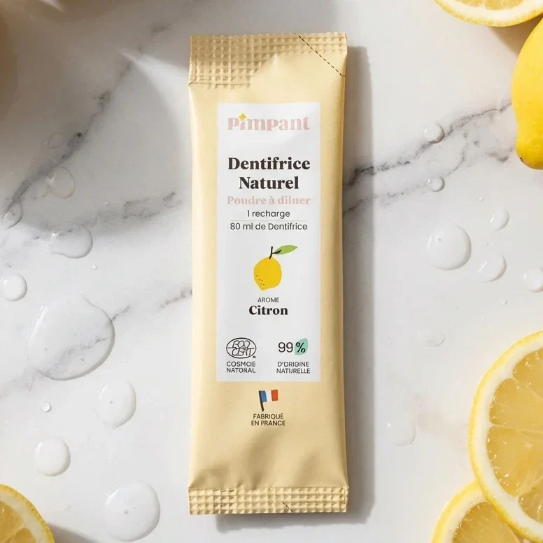 Dentifrice Citron en Poudre à Diluer - 8 g - Pimpant