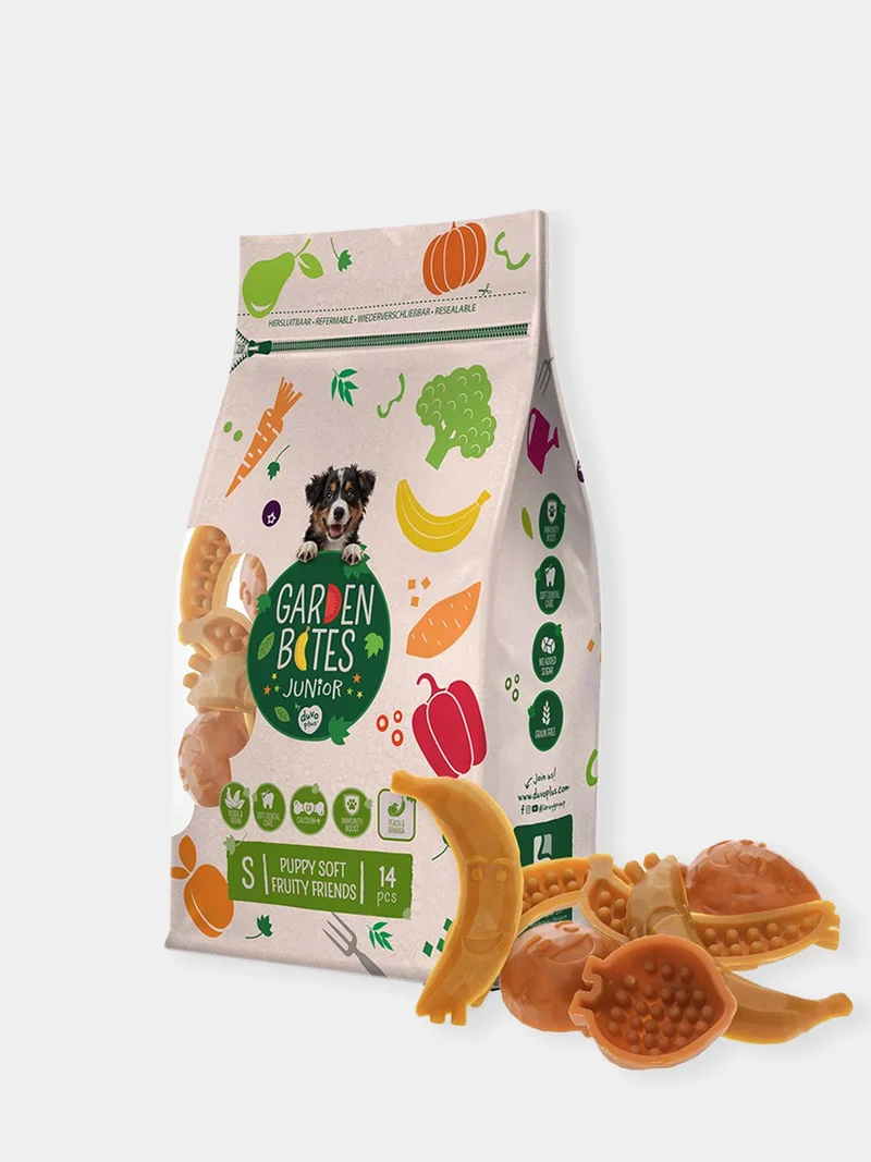 Friandises à mâcher pour chiot - Garden Bites Puppy Soft Fruity Friends
