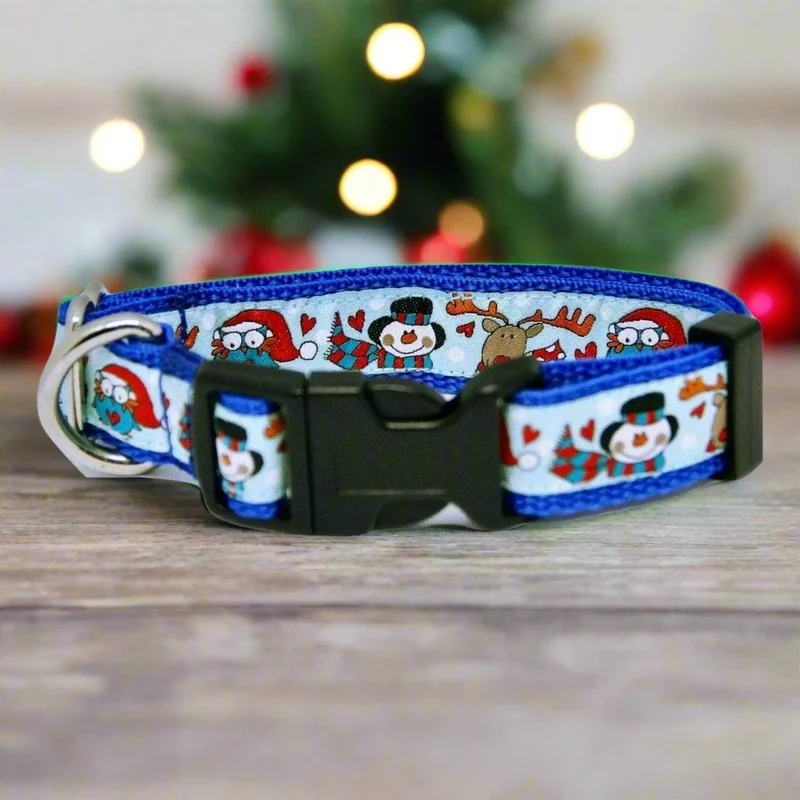 Collier pour chien Noël – Bonhomme de neige & Renne