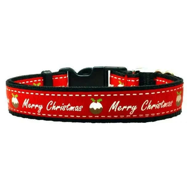 Collier pour chien Noël 'Merry Christmas' Taille S