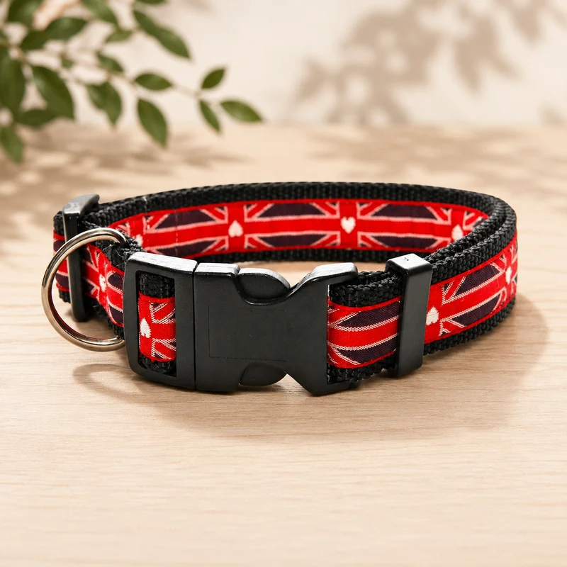 Collier pour Chien Fait Main “Drapeau du Royaume-Uni” 🇬🇧
