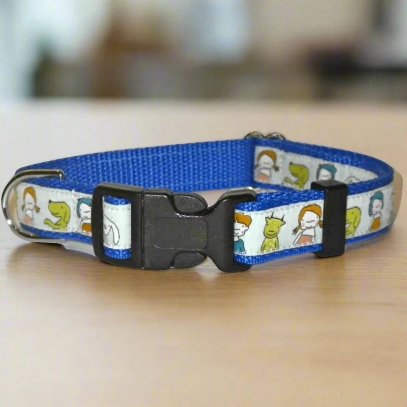 Collier pour chien fait main motif Copains