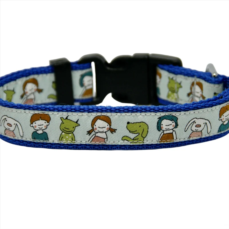 Collier pour chien fait main motif Copains