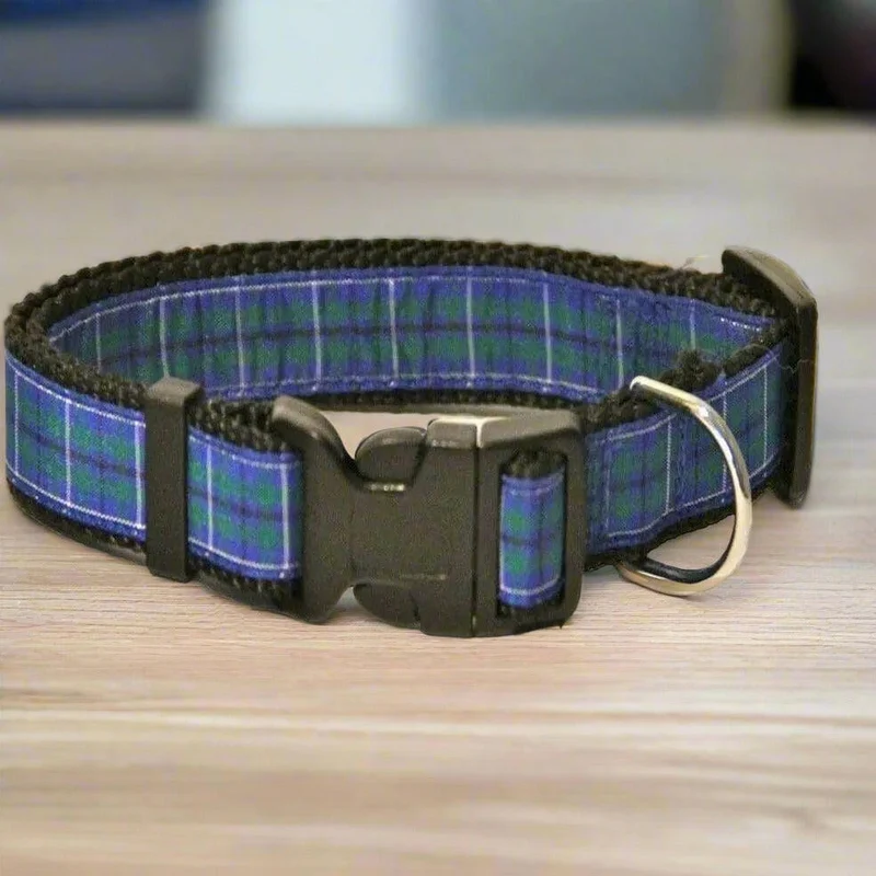Collier pour chien Tartan Bleu Écossais