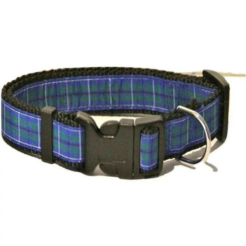 Collier pour chien Tartan Bleu Écossais
