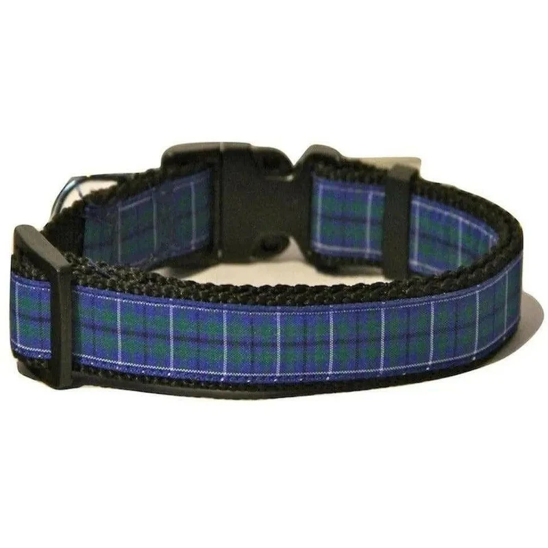 Collier pour chien Tartan Bleu Écossais