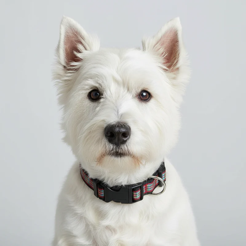 Collier pour Chien 'Tartan écossais rouge'