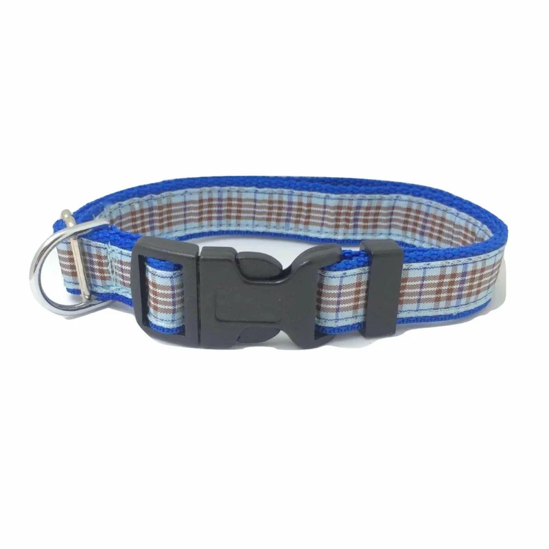Collier pour chien Tartan Écossais Bleu Clair