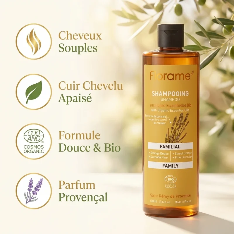 Shampooing Familial Bio - 400 ml - Florame