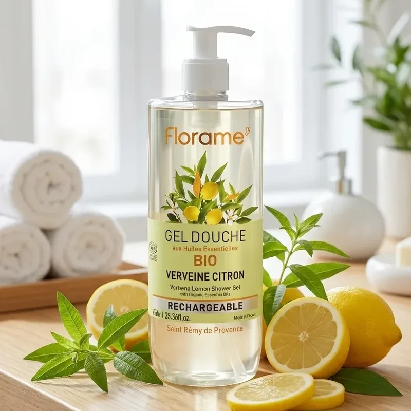 Gel Douche Verveine Citron Bio - 750 ml - Florame