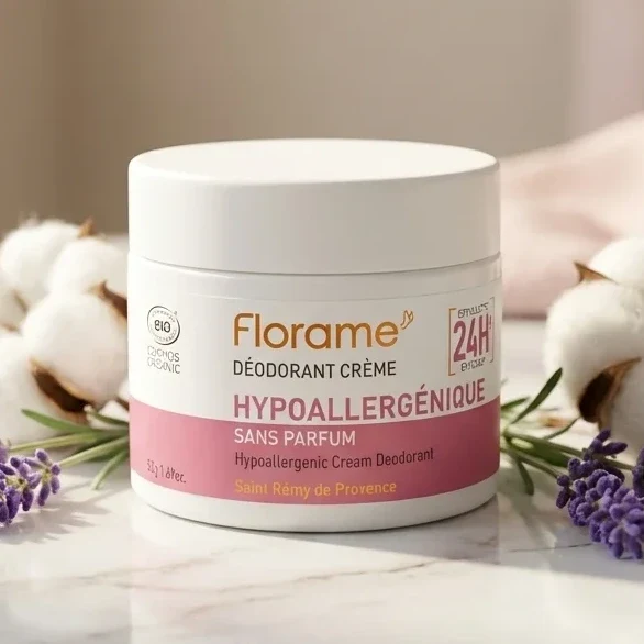 Déodorant Crème Hypoallergénique Bio - 50 g - Florame