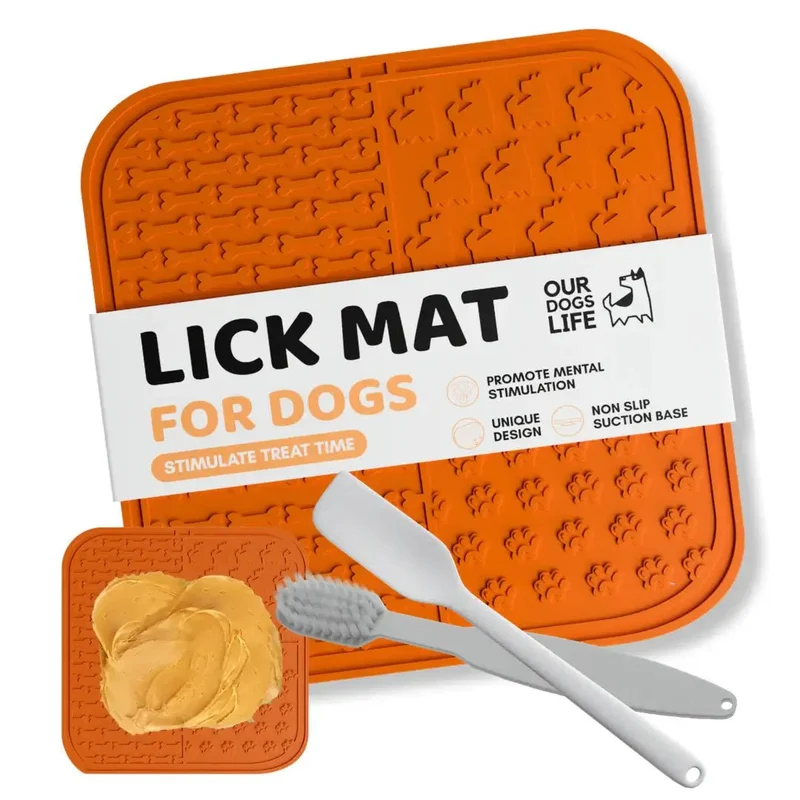 Tapis de léchage avec ventouses chien et chat