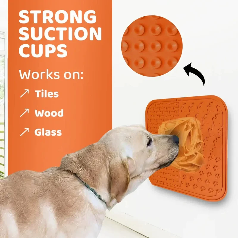 Tapis de léchage avec ventouses chien et chat