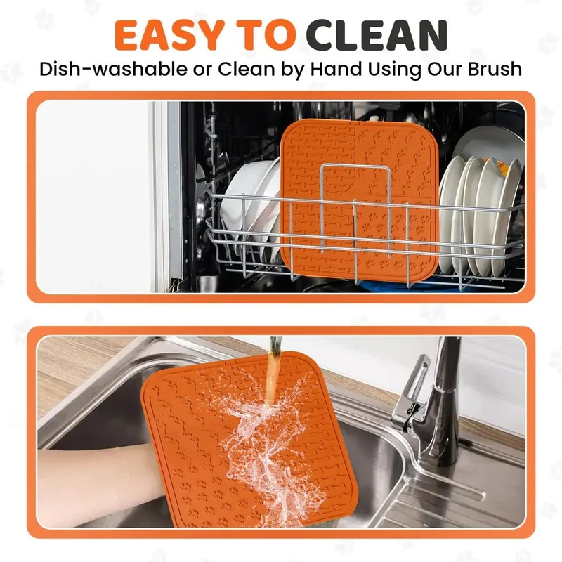 Tapis de léchage avec ventouses chien et chat