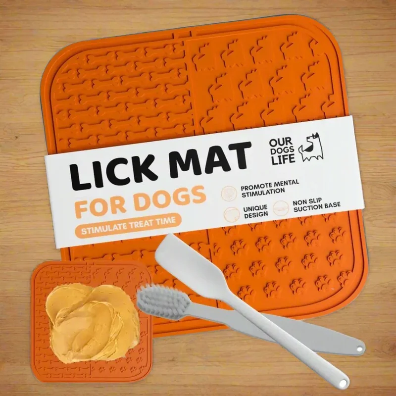 Tapis de léchage avec ventouses chien et chat