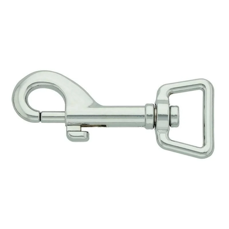 Mousqueton chromé pour laisse 20 mm