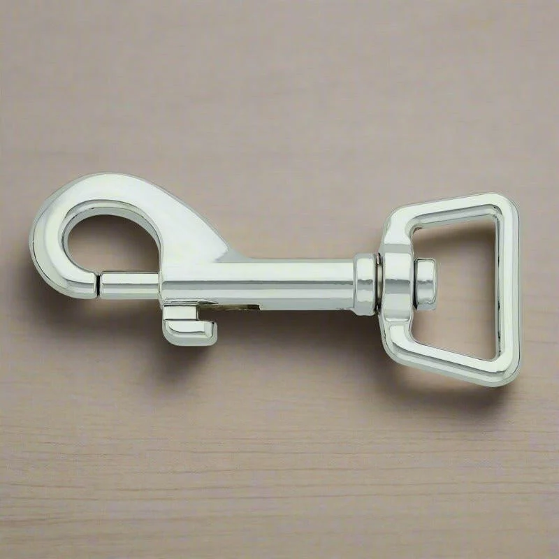 Mousqueton chromé pour laisse 20 mm