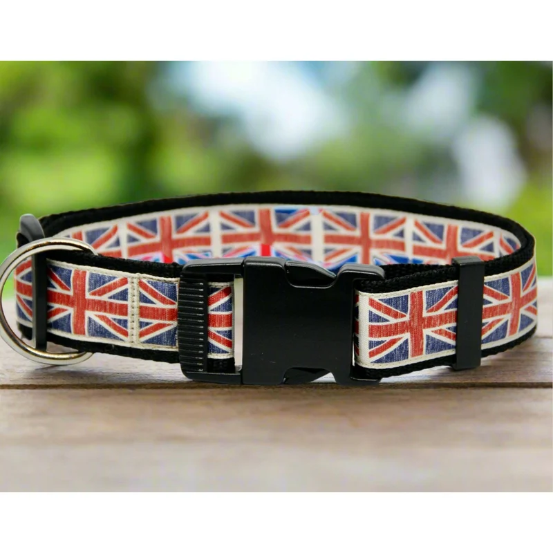 Collier pour Chien XL 'Drapeau du Royaume Uni '