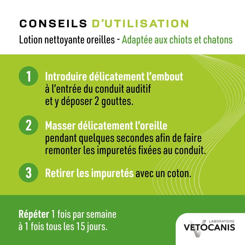 Lotion Nettoyante des Oreilles pour Chat et Chien 60ML