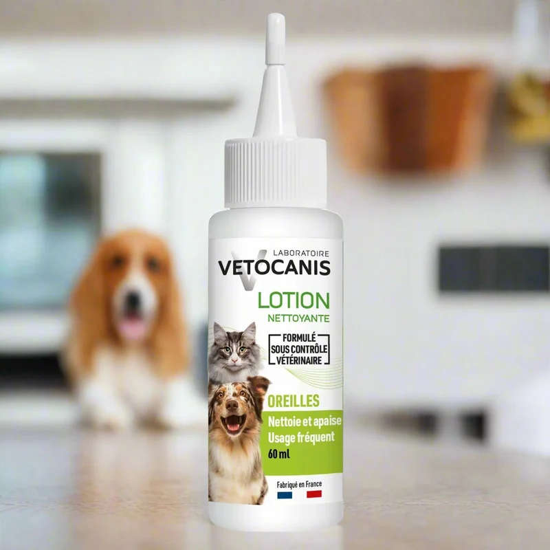 Lotion Nettoyante des Oreilles pour Chat et Chien 60ML