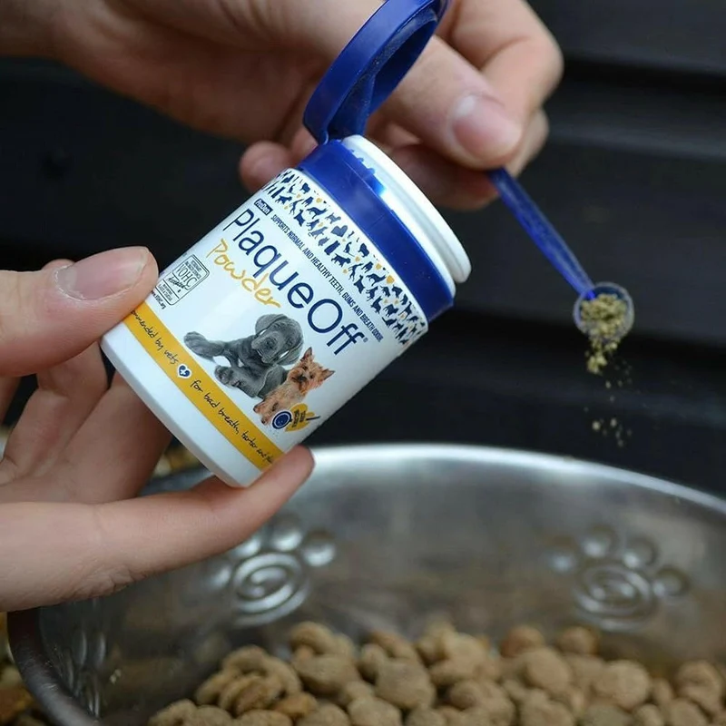 Soin dentaire anti-tartre pour chiens et chats Plaque Off 60g