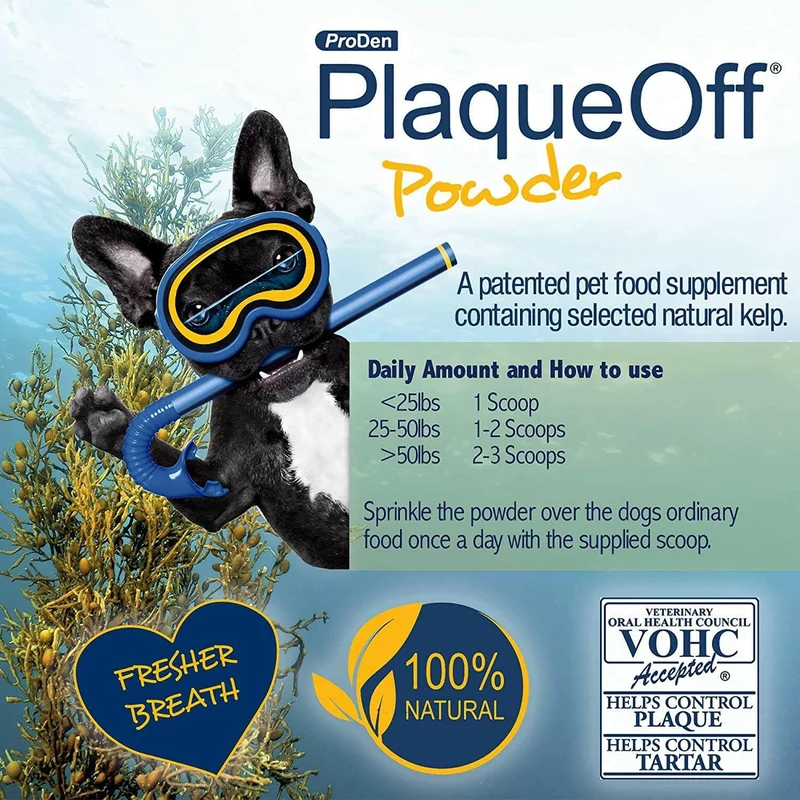Soin dentaire anti-tartre pour chiens et chats Plaque Off 60g