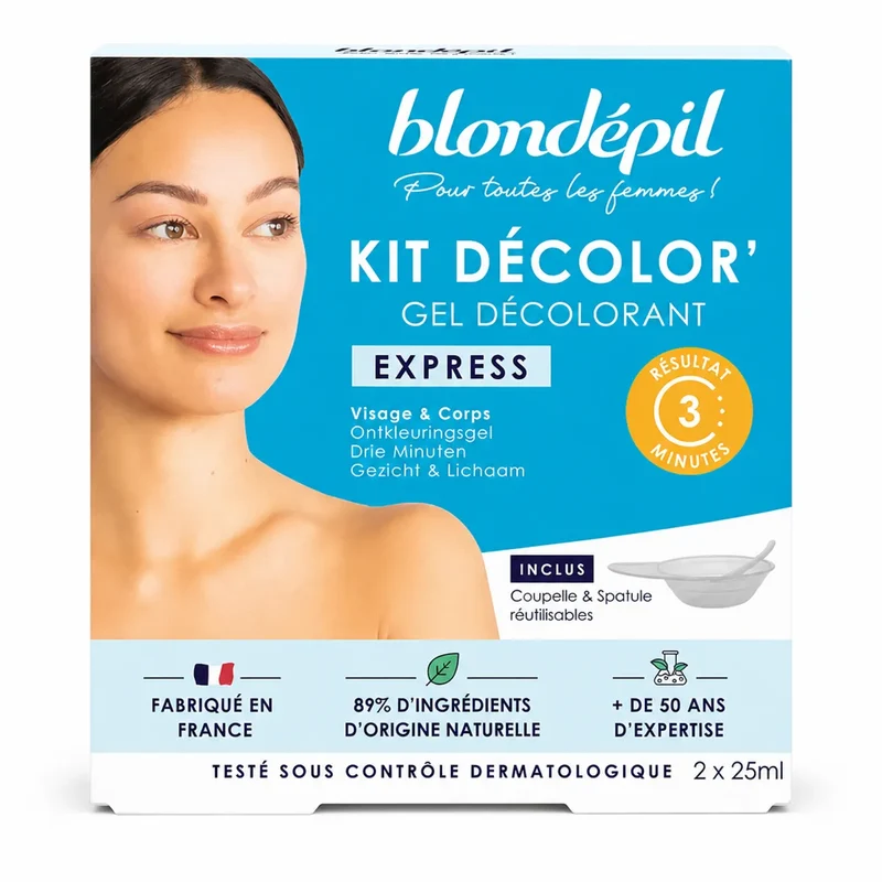 Kit Décolor express - Gel décolorant Visage & Corps - 2X25ml Blondépil