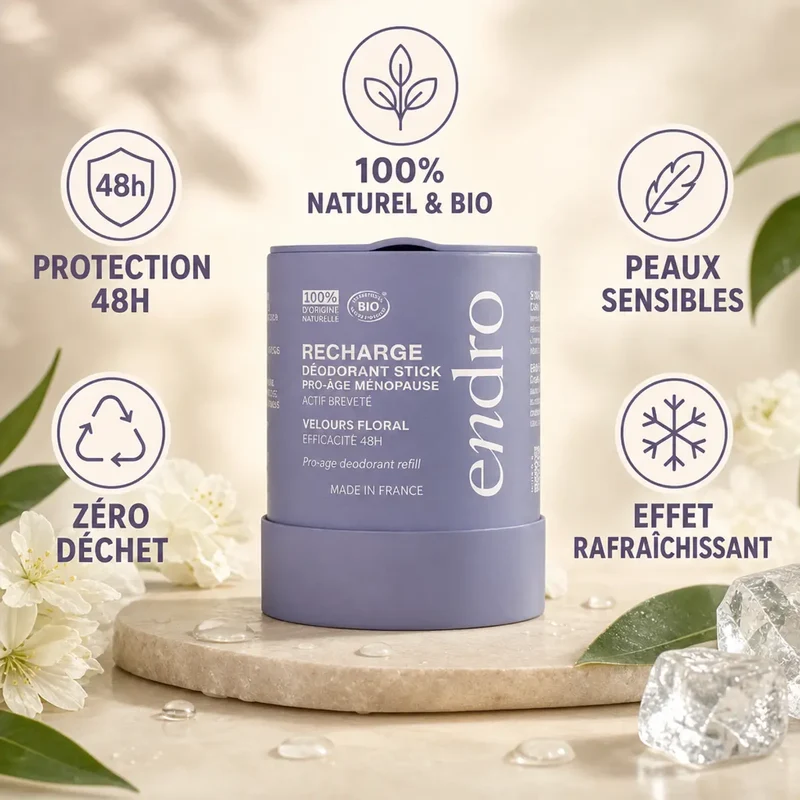 Recharge Déodorant Stick - Pro-âge Ménopause - Endro