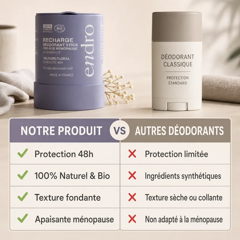 Recharge Déodorant Stick - Pro-âge Ménopause - Endro