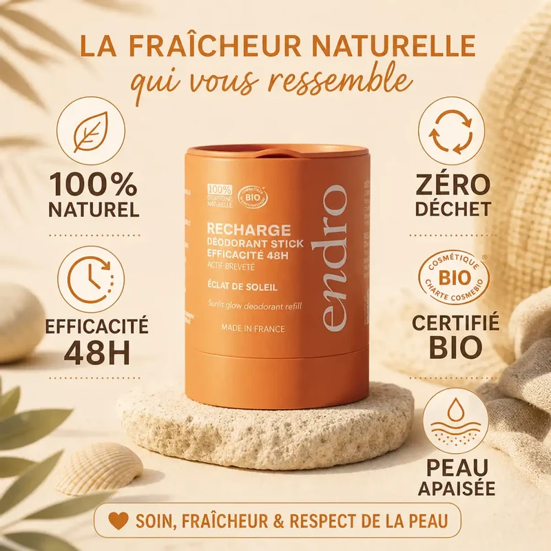 Recharge Déodorant Stick - Éclat Soleil - Endro