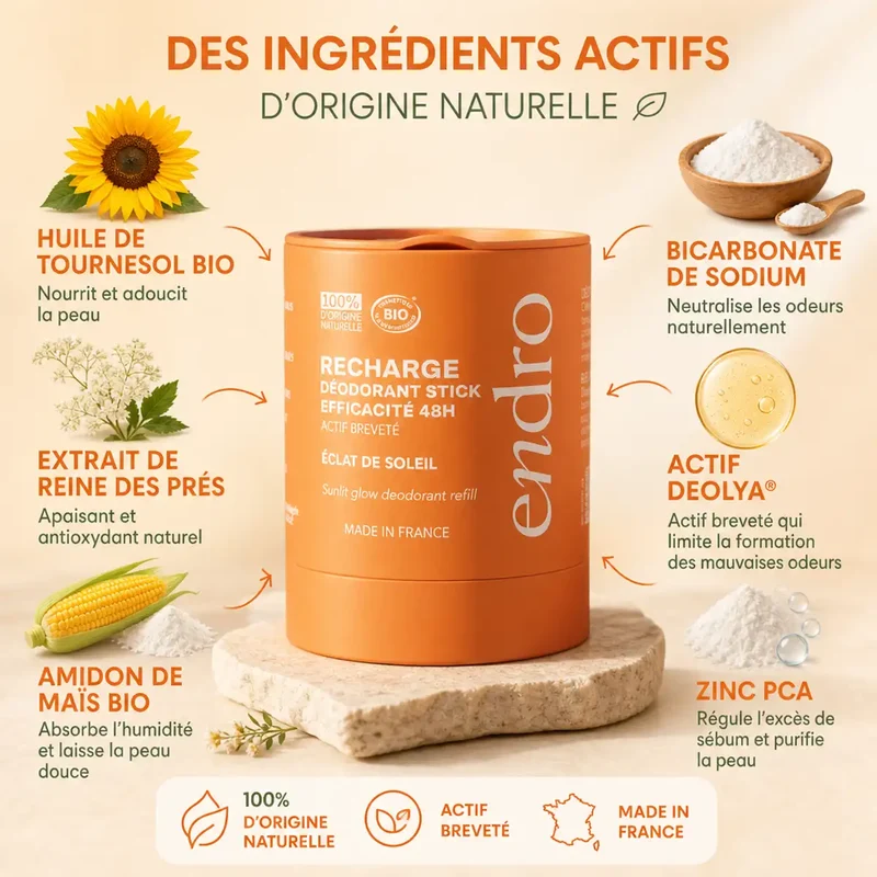 Recharge Déodorant Stick - Éclat Soleil - Endro